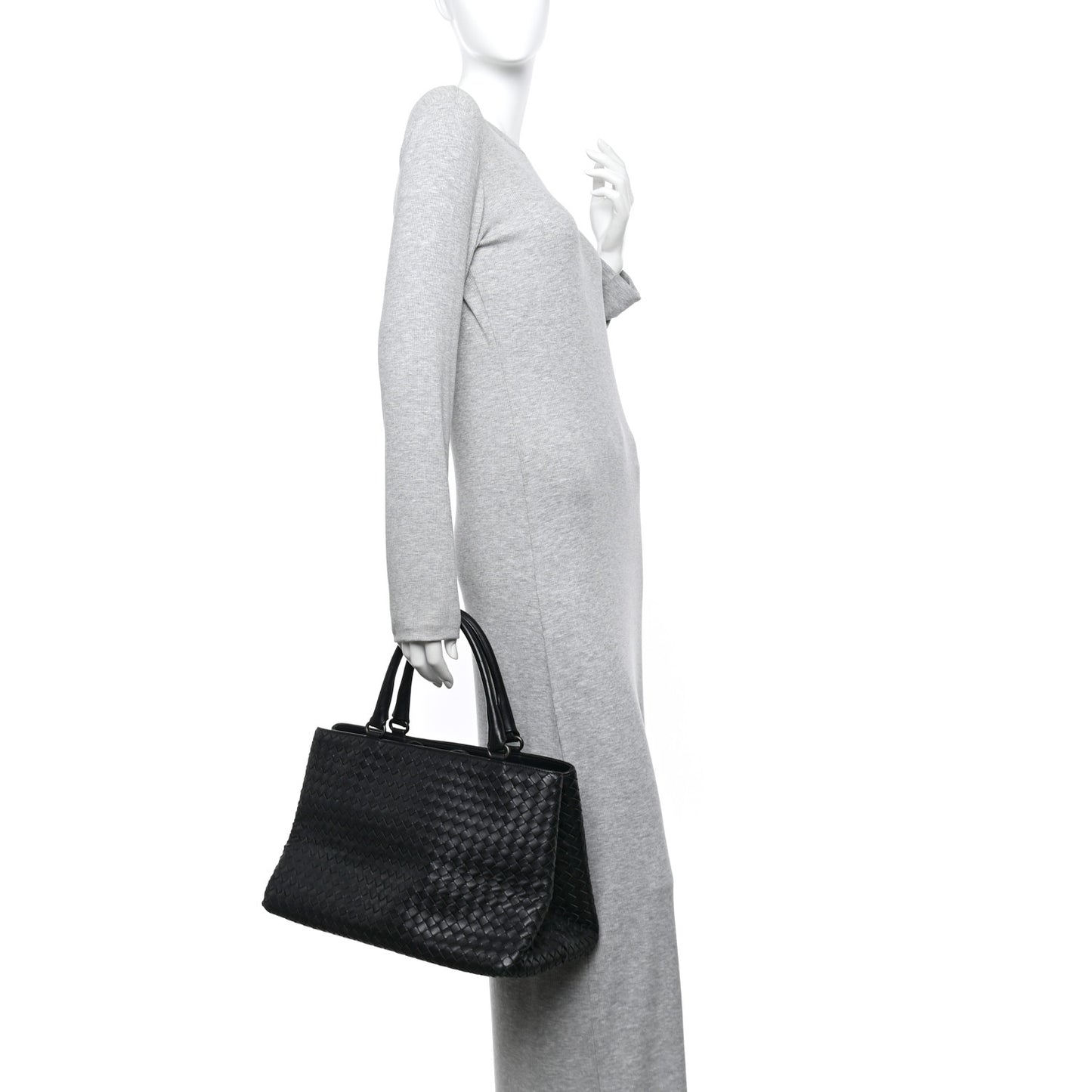 Nappa Intrecciato Milano Tote Black