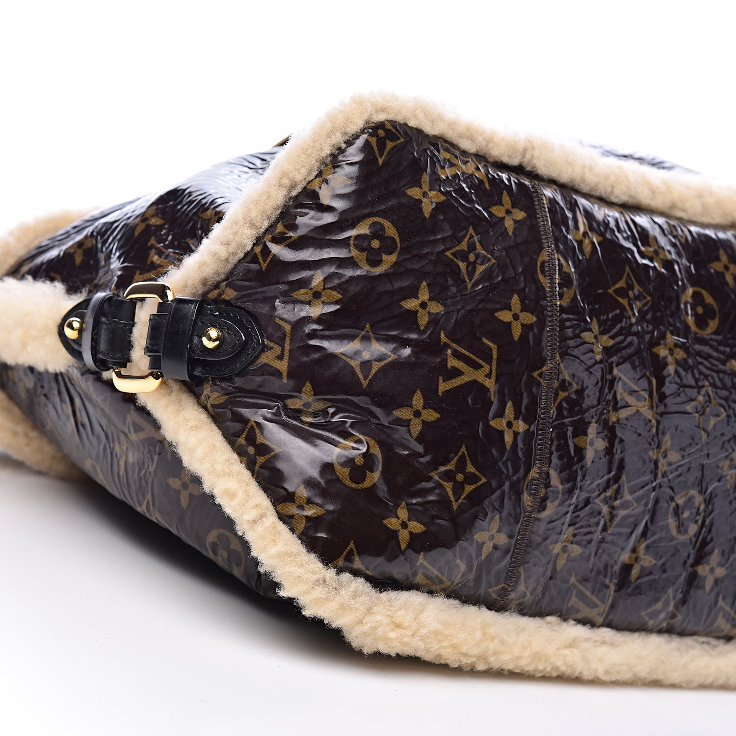 Louis Vuitton Patent Monogram Shearling Sac Thunder 8 of 10