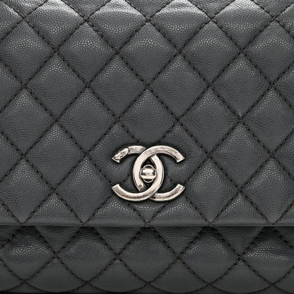 Chanel Caviar Quilted Small Coco Handle Flap Grey 8 of 15