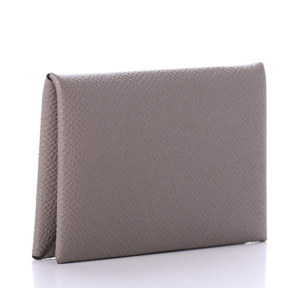 Hermes Epsom Calvi Card Case Gris Asphalt 2 of 5