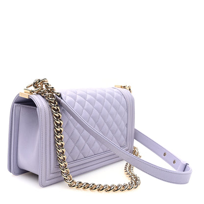 Chanel Caviar Quilted Medium Boy Flap Light Purple 3 of 10