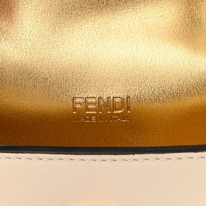Fendi Vitello King Mini Cookie Hobo Bag White Ice 6 of 10