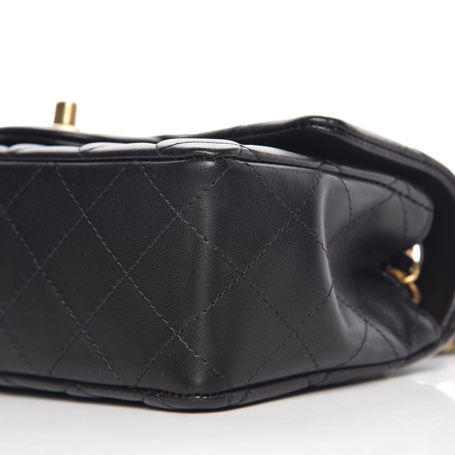Chanel Lambskin Quilted Mini Rectangular Flap Black 12 of 13