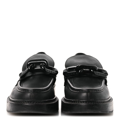 Louis Vuitton Calfskin Oversized Chain Academy Loafers 39 Black 3 of 14