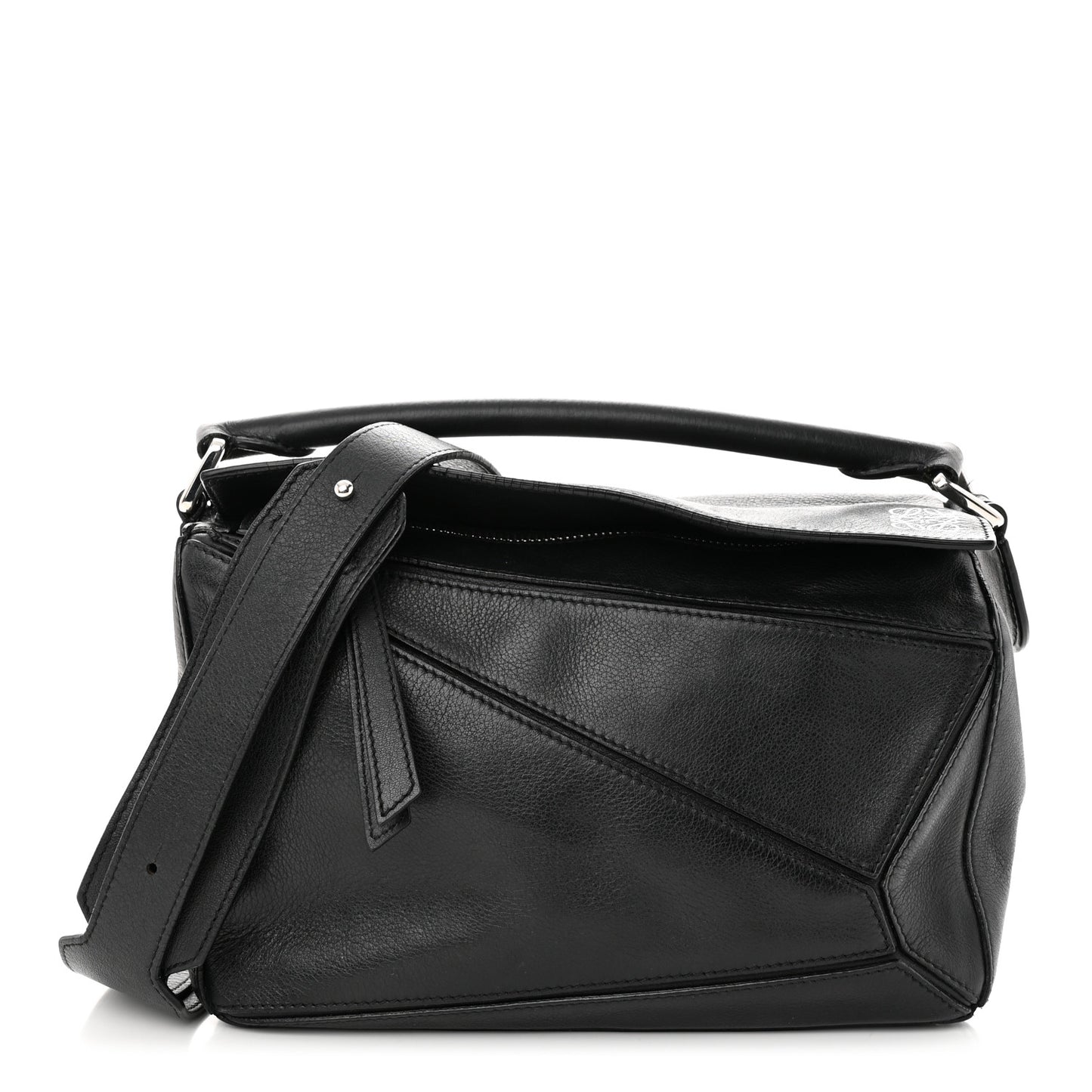 Calfskin Small Puzzle Bag Black