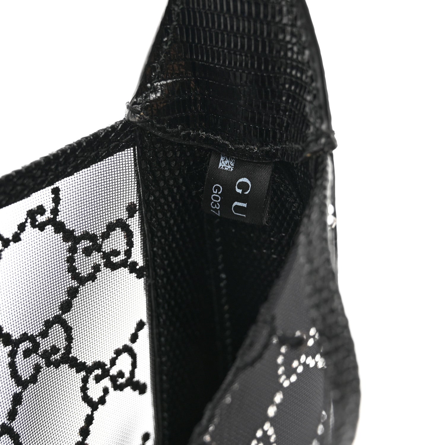 Gucci Lizard Mesh GG Crystals Mini Jackie 1961 Black 7 of 9
