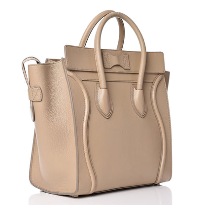 Celine Goatskin Mini Luggage Sand 3 of 9