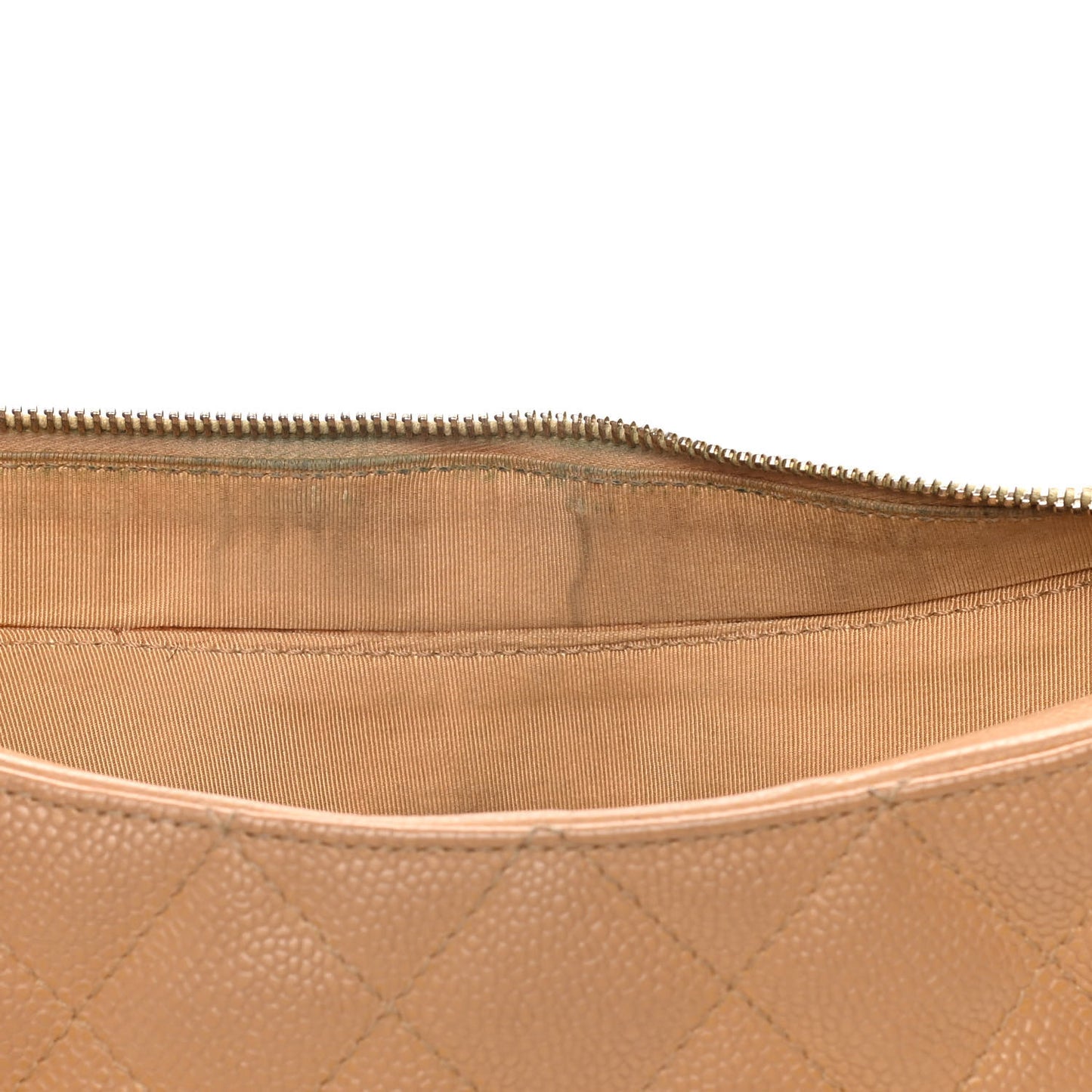 Caviar Quilted Timeless CC Shoulder Bag Beige