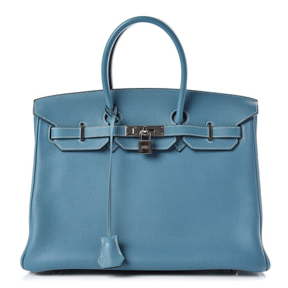 Hermes Togo Birkin 35 Blue Jean 1 of 34