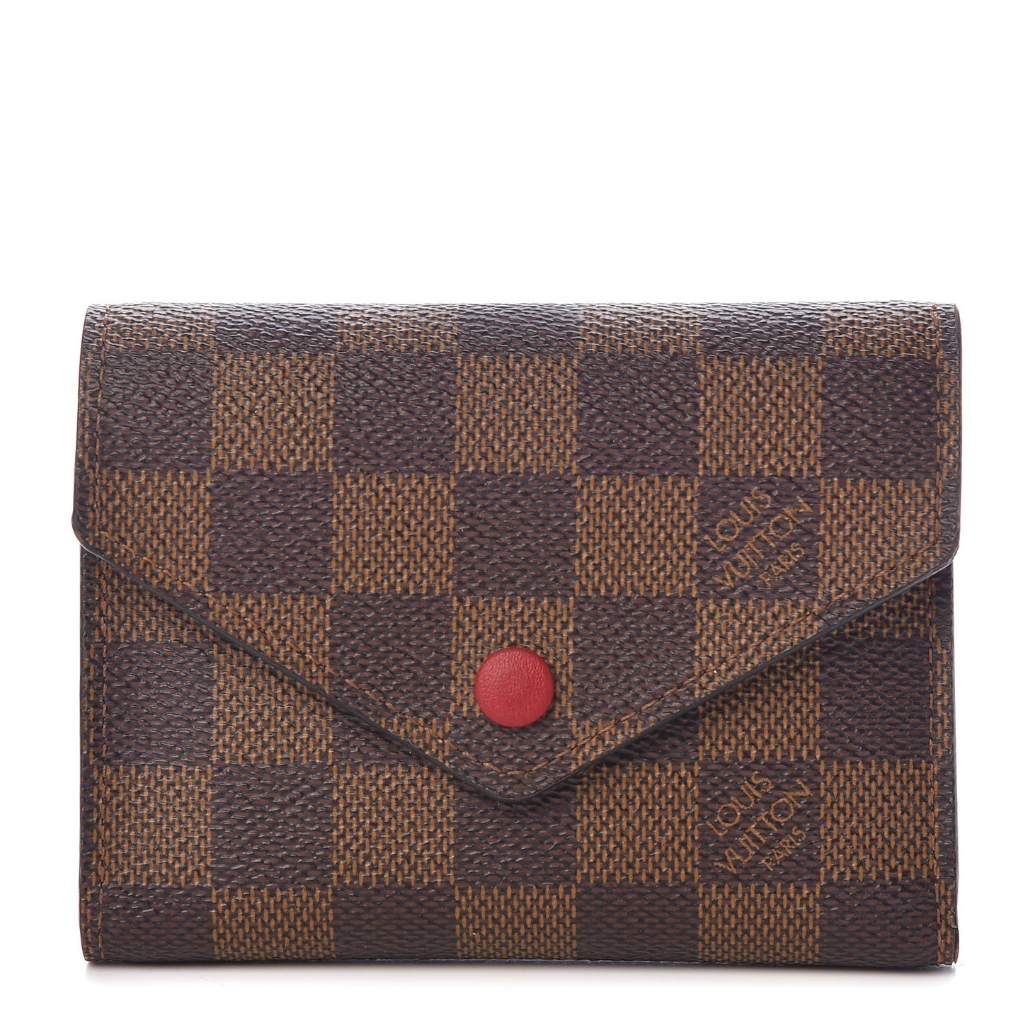 Damier Ebene Victorine Wallet Red