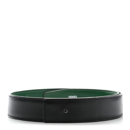 Hermes Box 32mm Belt Strap 68 Black Vert Clair 1 of 9