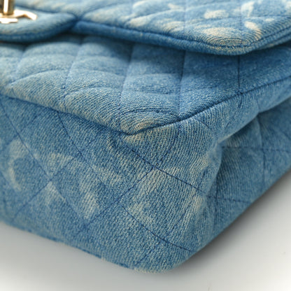 Chanel Denim Quilted Medium Double Flap Blue 10 of 10