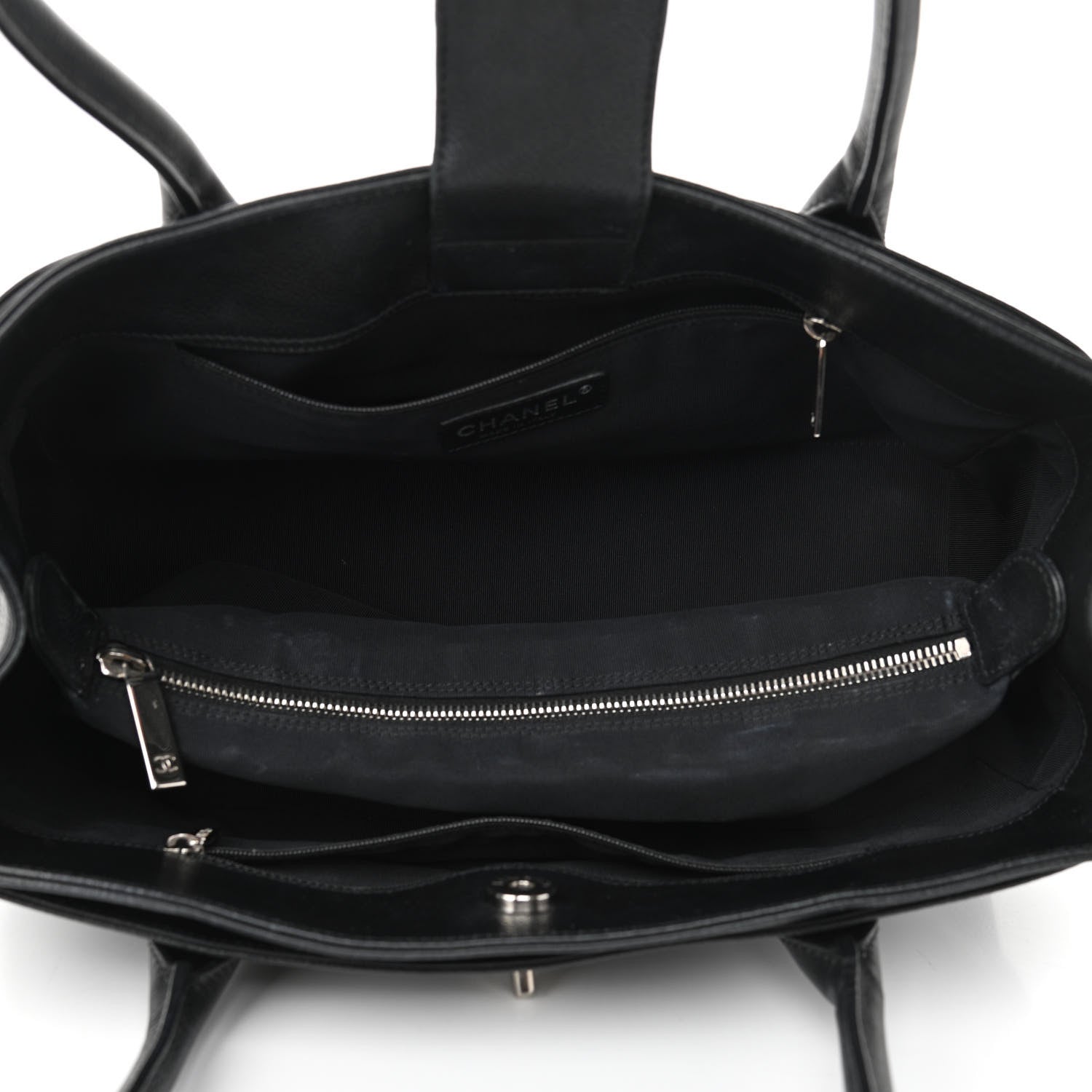 Chanel Calfskin Small Cerf Executive Shopper Tote Black 5 of 11