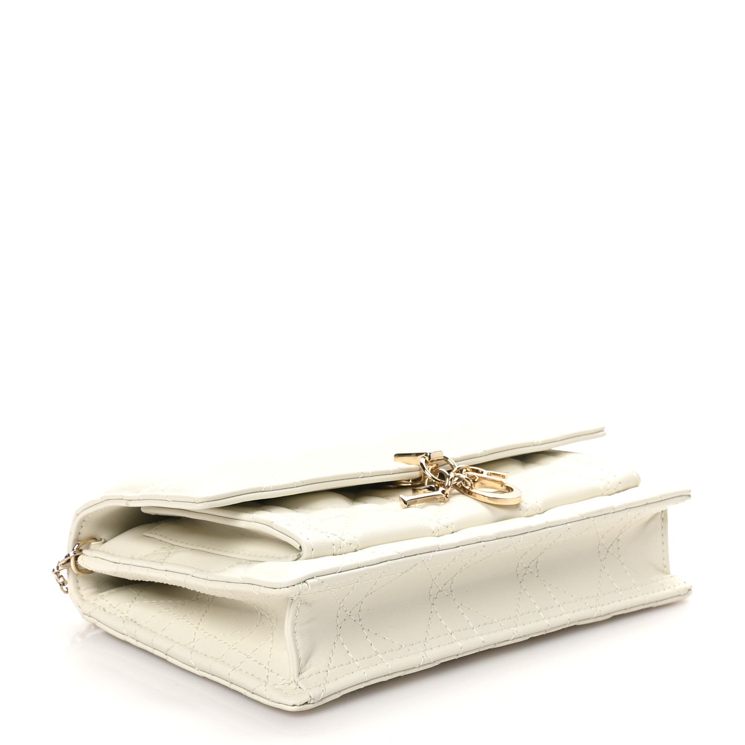 Christian Dior Lambskin Cannage Chain My Dior Daily Chain Pouch Latte 4 of 10