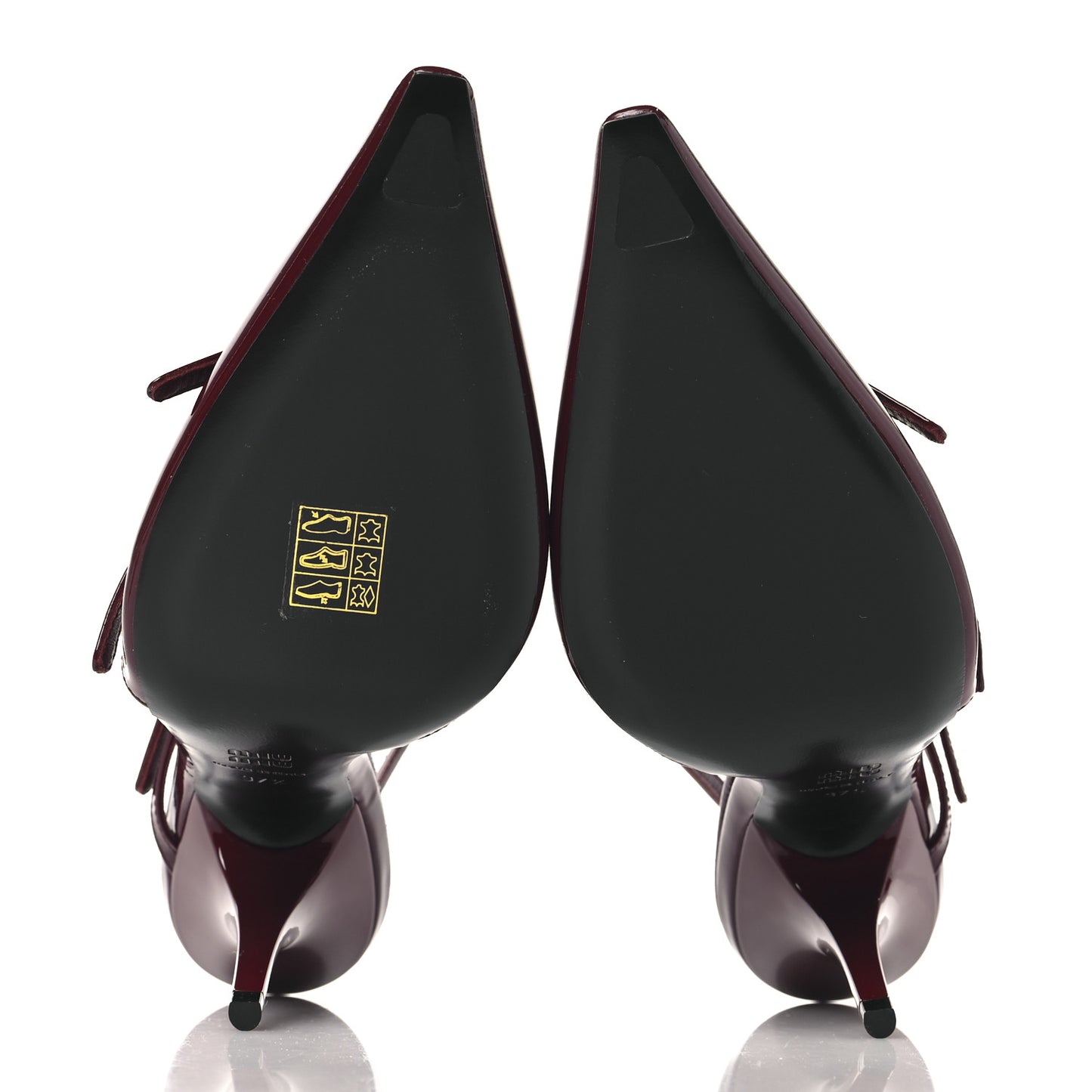 Vernice Buckle Slingback Pumps 37.5 Porpora