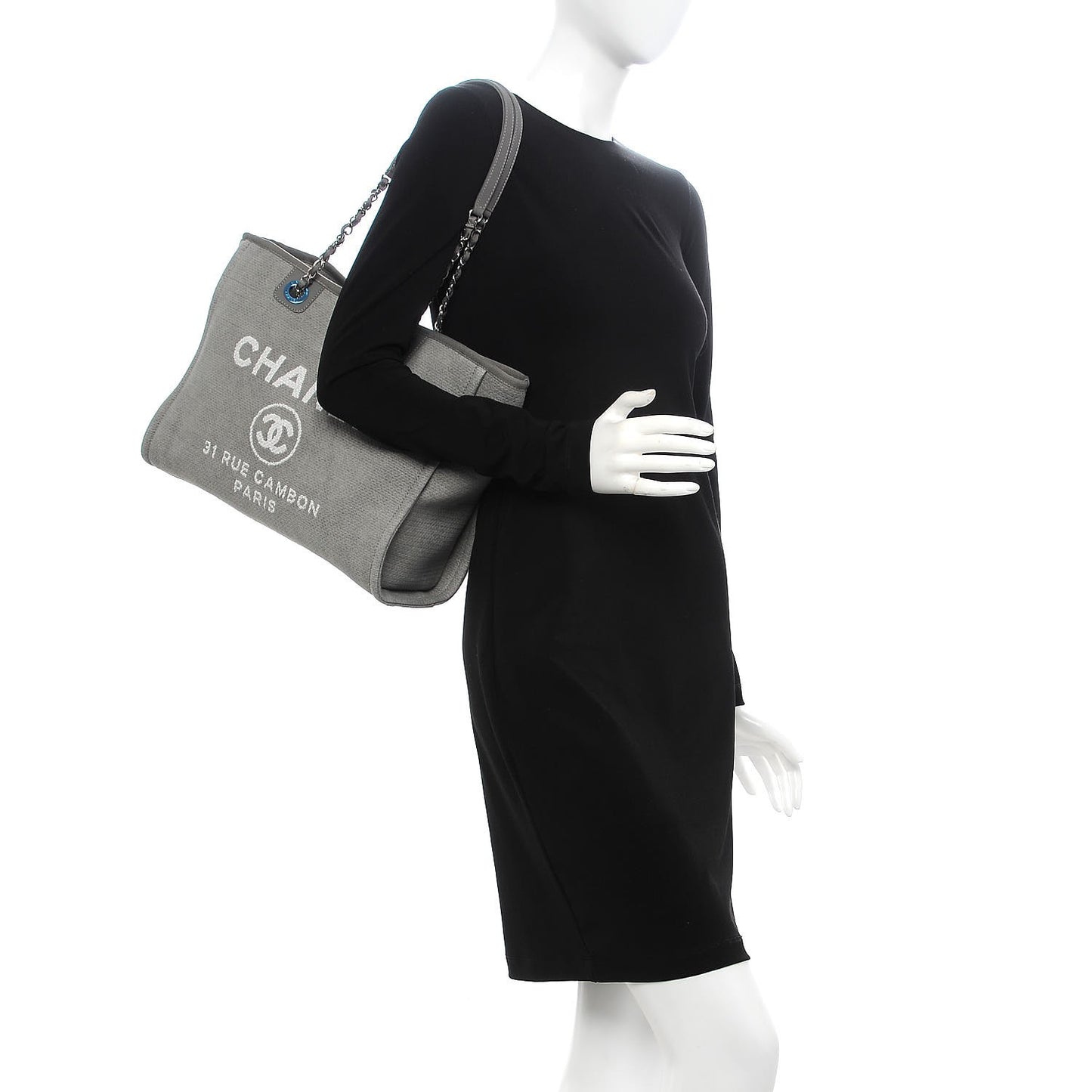 Canvas Small Deauville Tote Grey