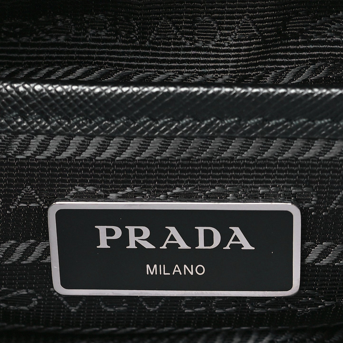 Tessuto Nylon Saffiano Small Backpack Black