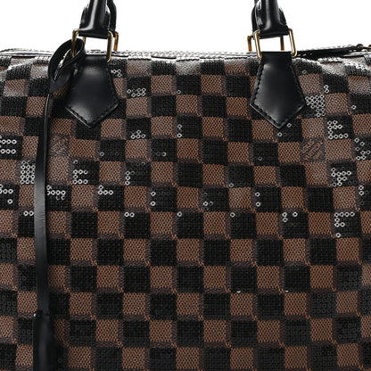 Louis Vuitton Damier Paillettes Speedy 30 Black 7 of 9
