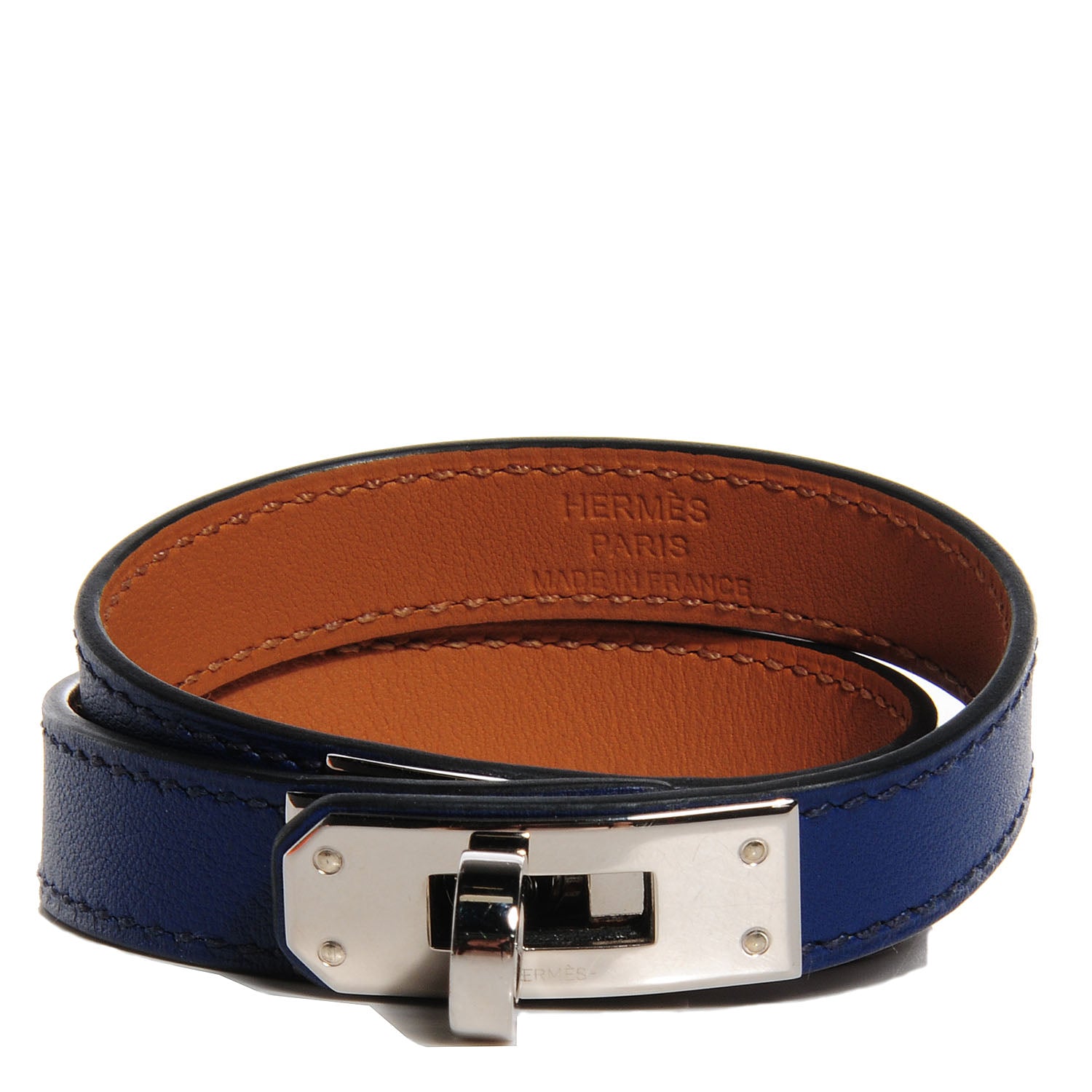 Hermes Swift Kelly Double Tour Bracelet Small Bleu Saphir 1 of 8