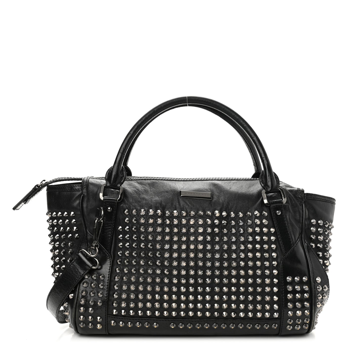 Lambskin Studded Small Edenham Satchel Black