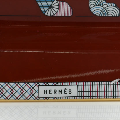 Hermes Porcelain Panthera Deco Ashtray Rouge H 4 of 5