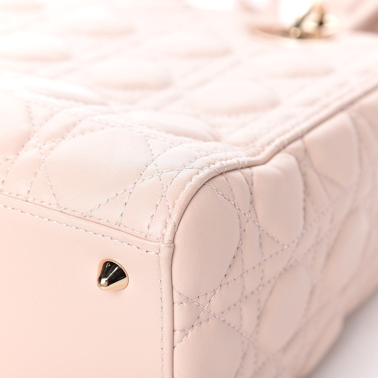 Christian Dior Lambskin Cannage Medium Lady Dior Light Pink 12 of 18