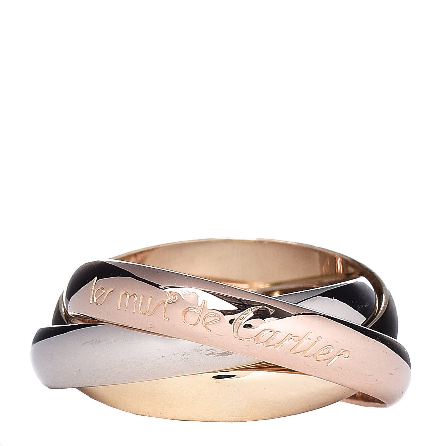 18K Pink Yellow White Gold Classic Les Must De Trinity Ring 51 5.75