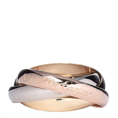 Cartier 18K Pink Yellow White Gold Classic Les Must De Trinity Ring 51 5.75 1 of 5