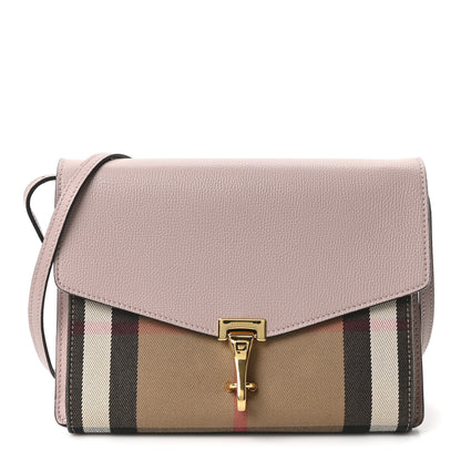 Burberry Derby Calfskin House Check Small Macken Crossbody Bag Pale Orchid 1 of 10