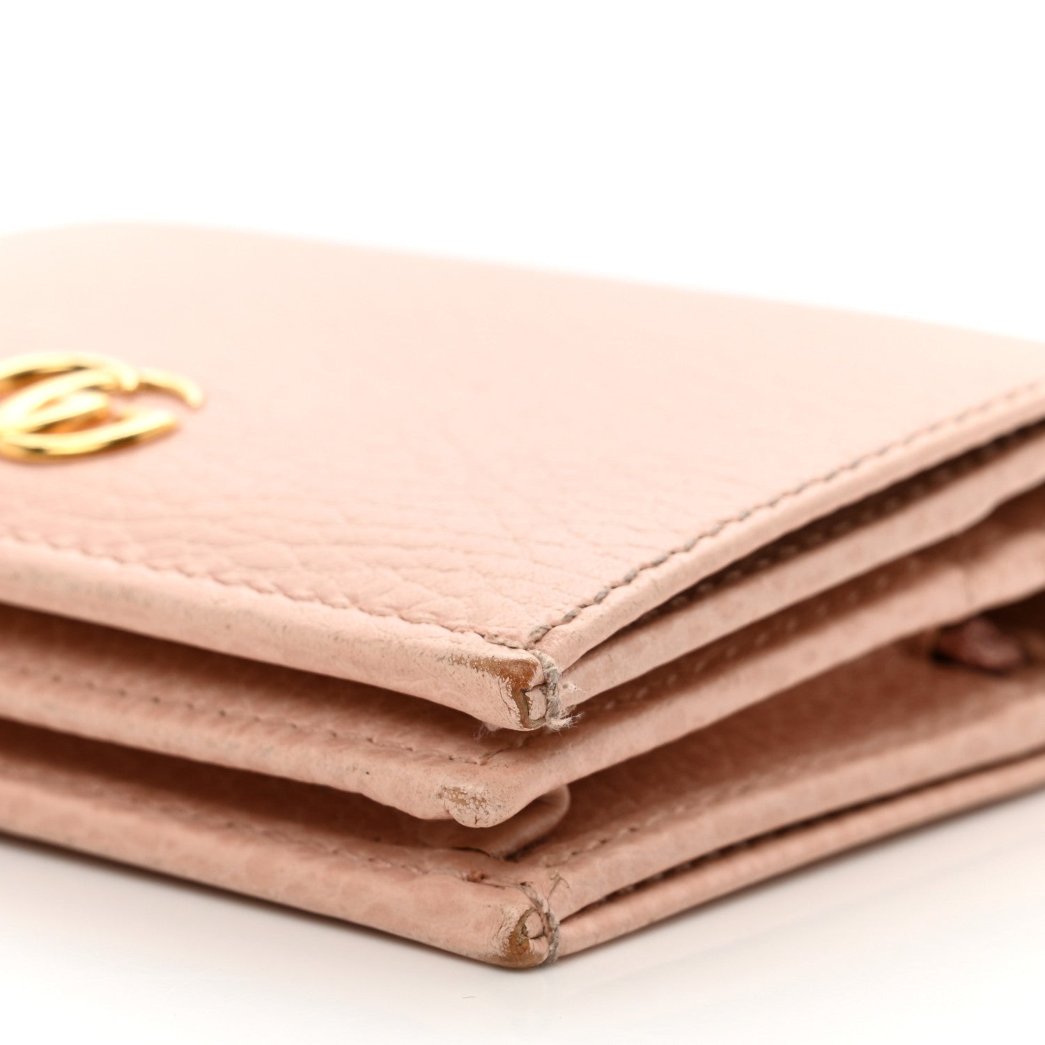 Gucci Dollar Calfskin GG Marmont Card Case Perfect Pink 7 of 7