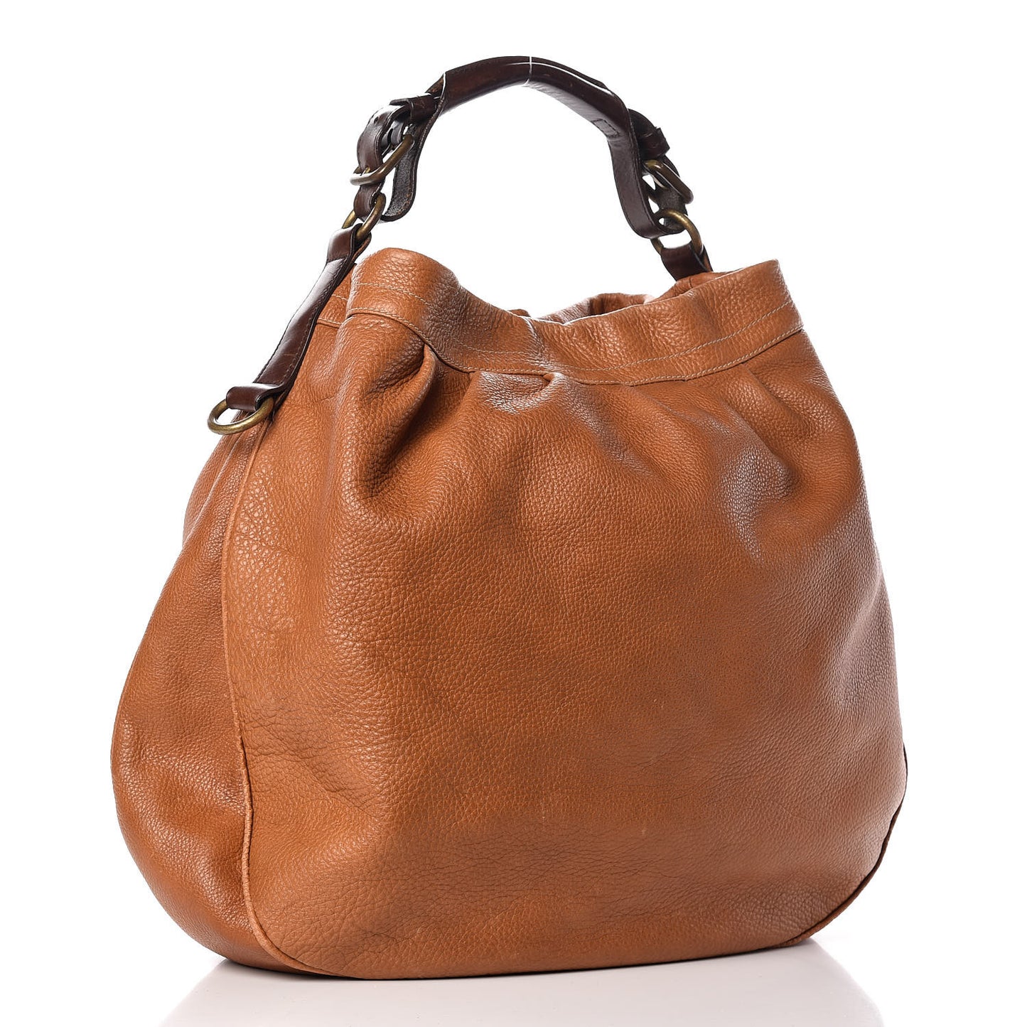 Spongy Pebbled Calfskin Mitzy Oak