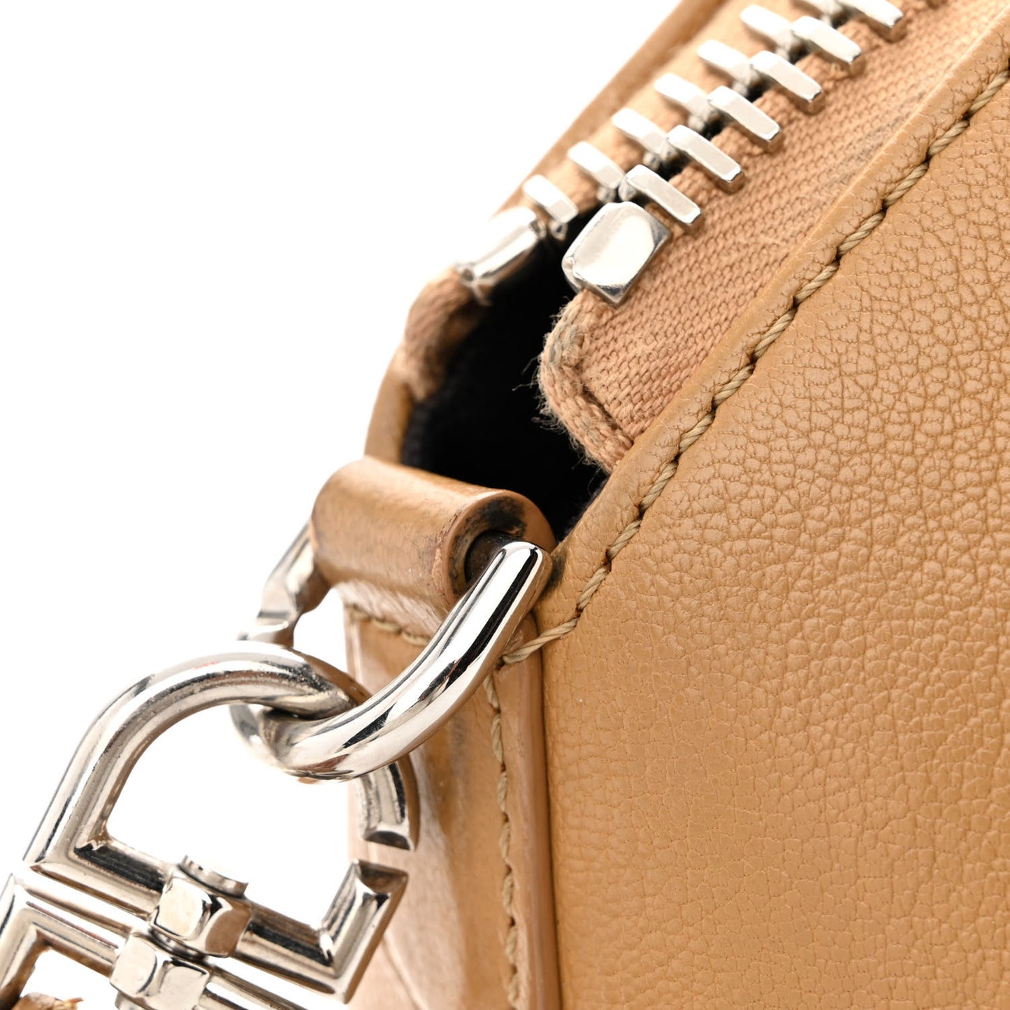 Sugar Goatskin Mini Antigona Light Beige