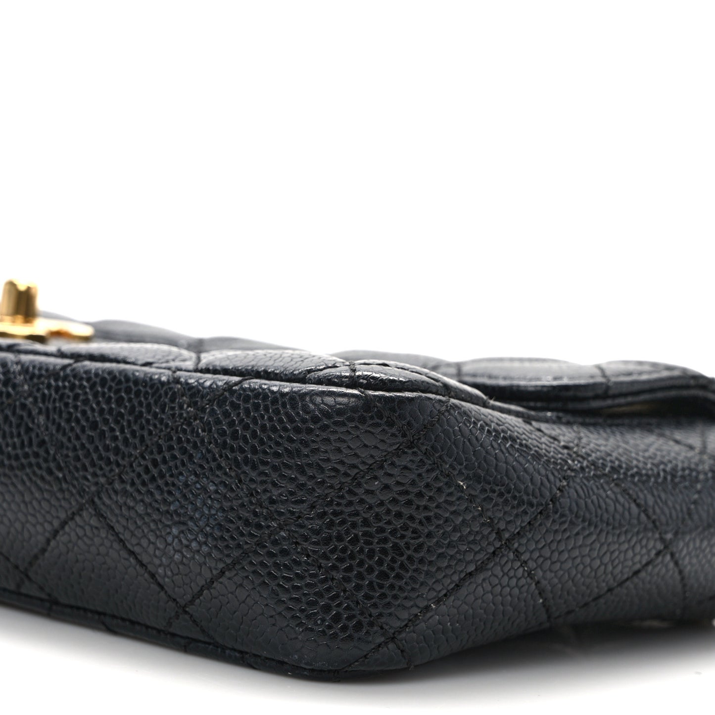 Caviar Quilted East West Flap Black