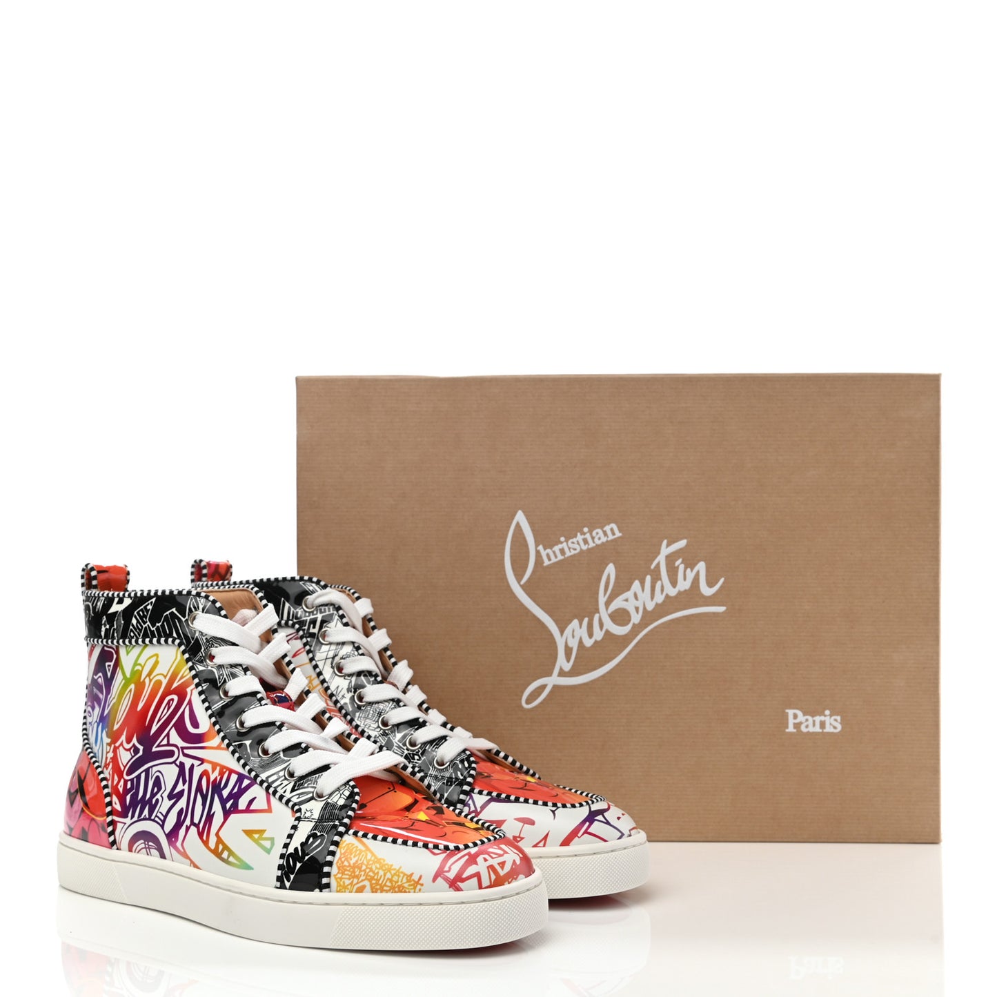 Patent Graffiti Rantus Orlato Sneakers 41 White Multicolor