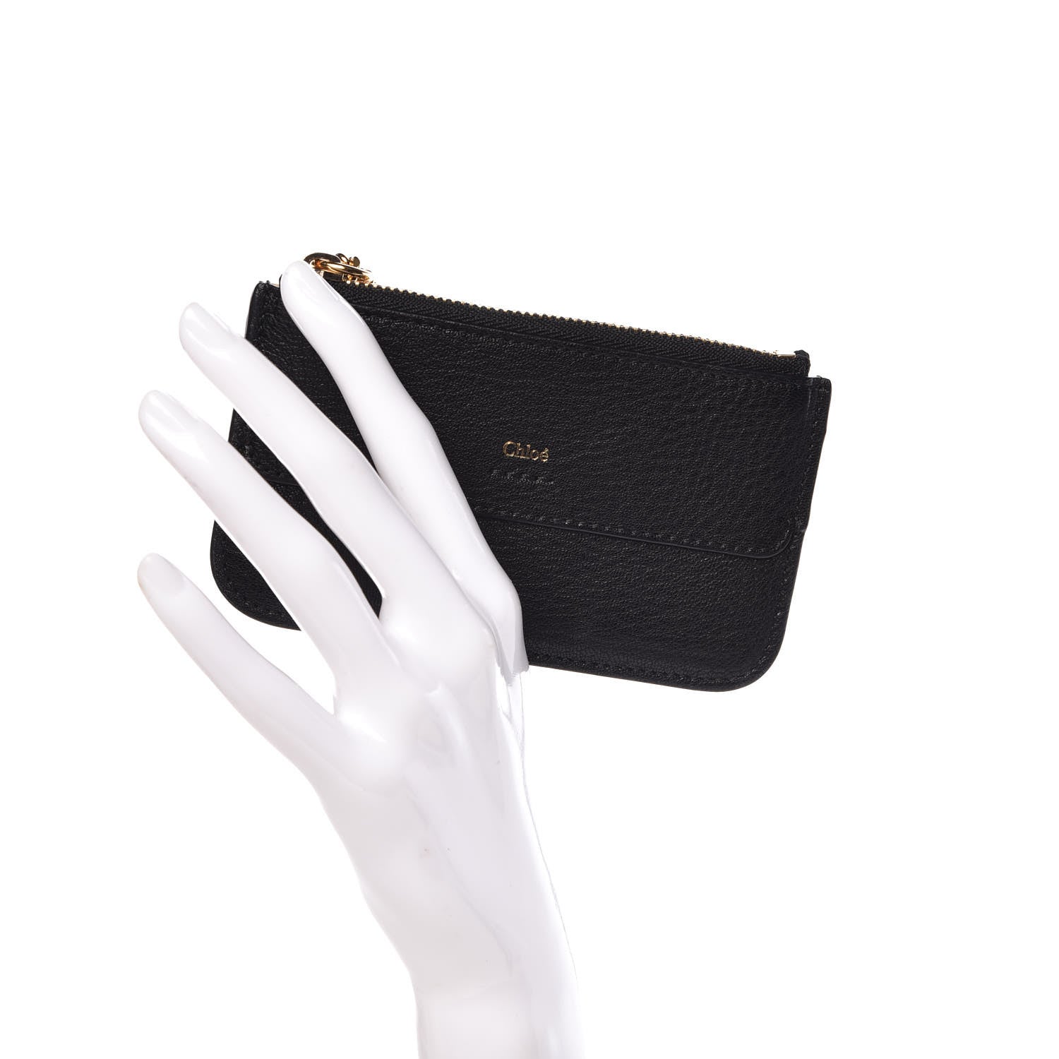 Chloe Grained Calfskin Drew Card Holder Black 2 of 7