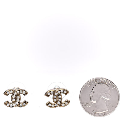 Chanel Crystal CC Earrings Gold 2 of 5
