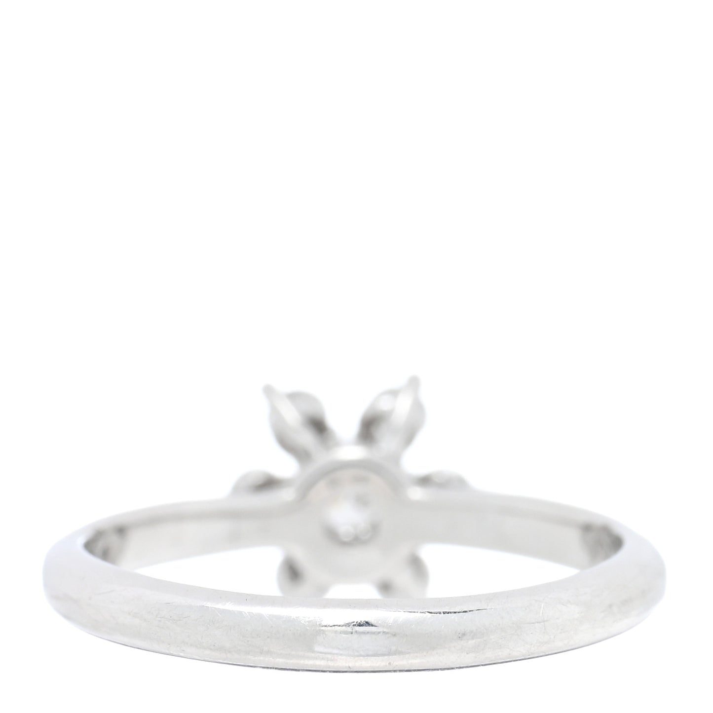 Platinum Diamond Flower Ring 53 6.5