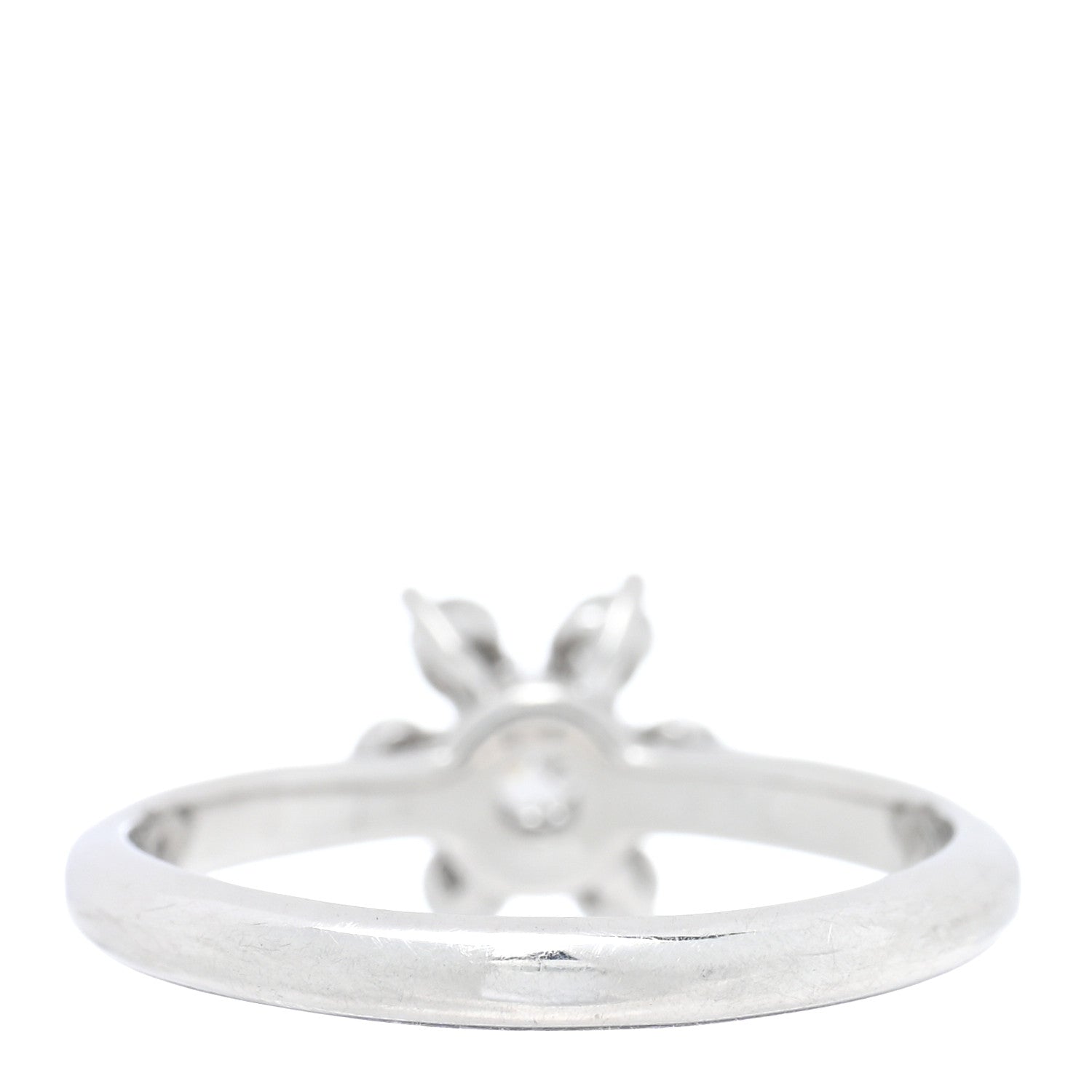 Tiffany Platinum Diamond Flower Ring 53 6.5 3 of 5