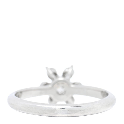 Tiffany Platinum Diamond Flower Ring 53 6.5 3 of 5