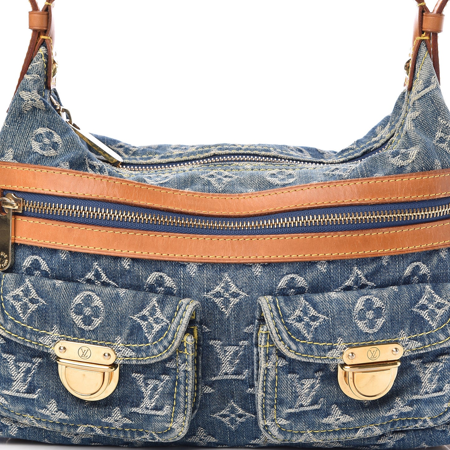 Monogram Denim Baggy PM Blue