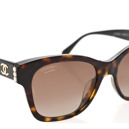 Chanel Acetate Polarized Pearl CC Square Sunglasses 5482-H-A Dark Havana 7 of 8