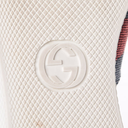 Gucci Glitter Fabric Studded Web Womens Sneakers 36 Silver 8 of 13