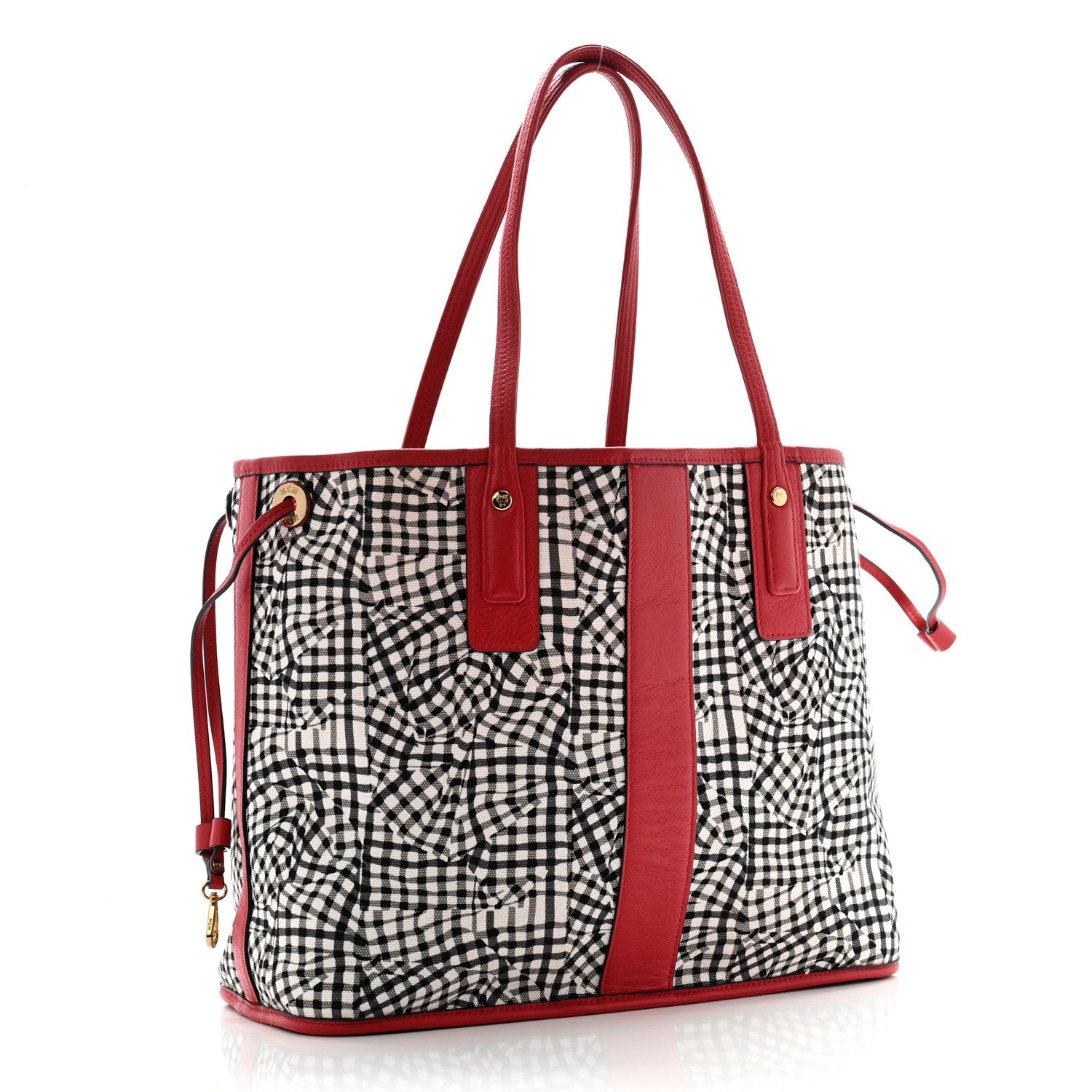 MCM Visetos Medium Liz Reversible Shopper Tote Ruby Red 5 of 15