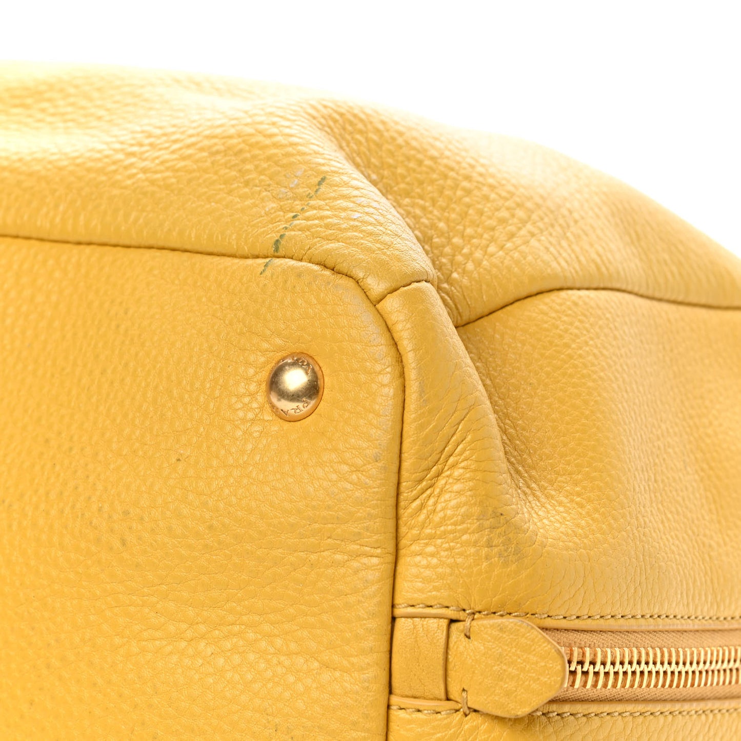 Vitello Daino Side Zip Tote Mimosa