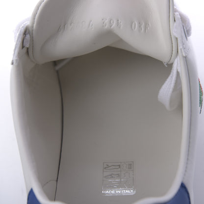 Gucci Calfskin Miro Soft Tennis Embroidered Womens Ace Sneakers 39.5 White Rio Blue 9 of 12
