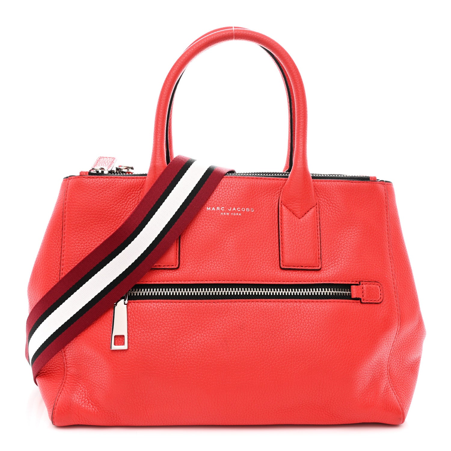 Marc Jacobs Pebbled Calfskin Gotham Bauletto Satchel Red 1 of 11