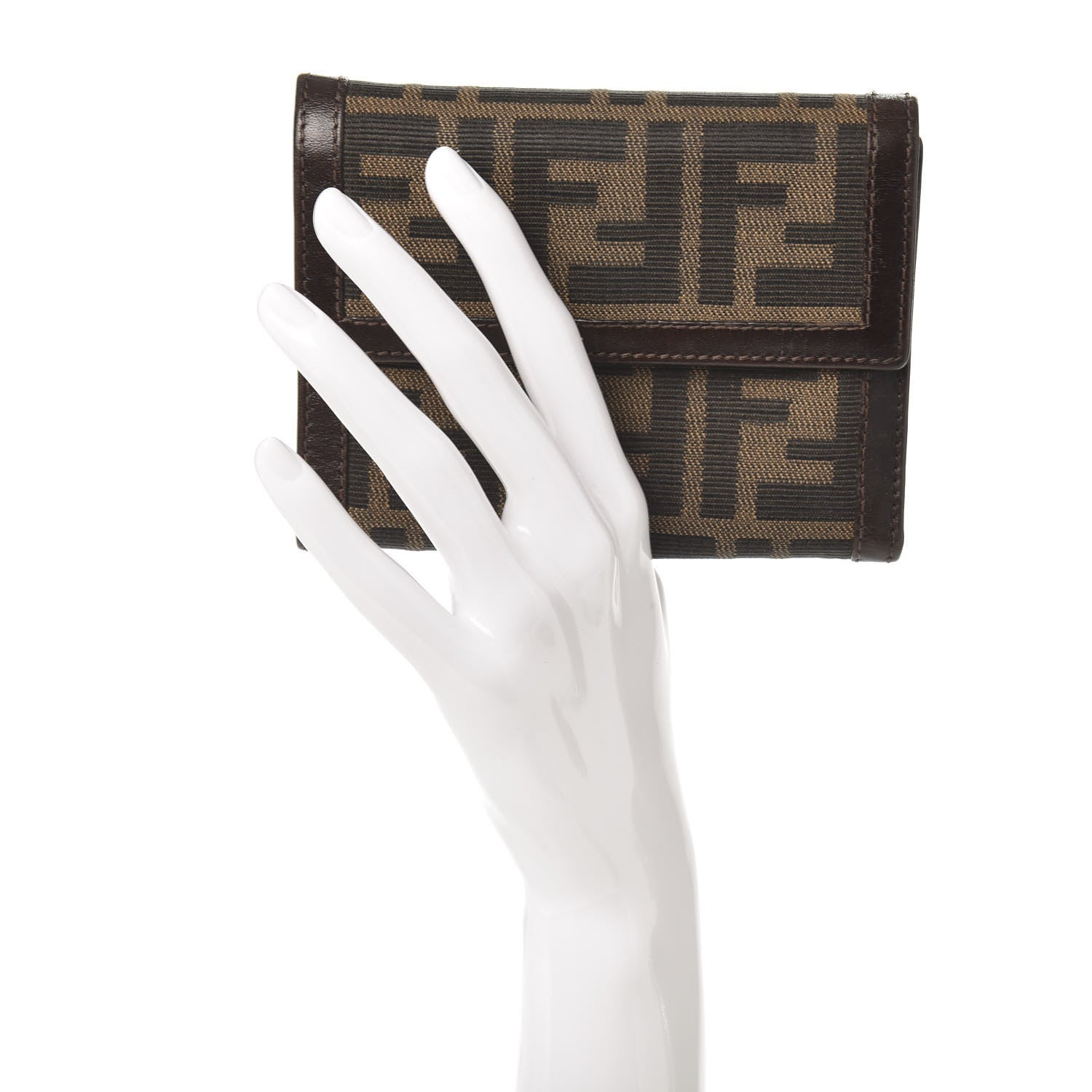 Fendi Zucca Compact Wallet Tobacco 2 of 7