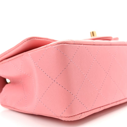 Chanel Lambskin Quilted Mini Rectangular Flap Pink 9 of 10