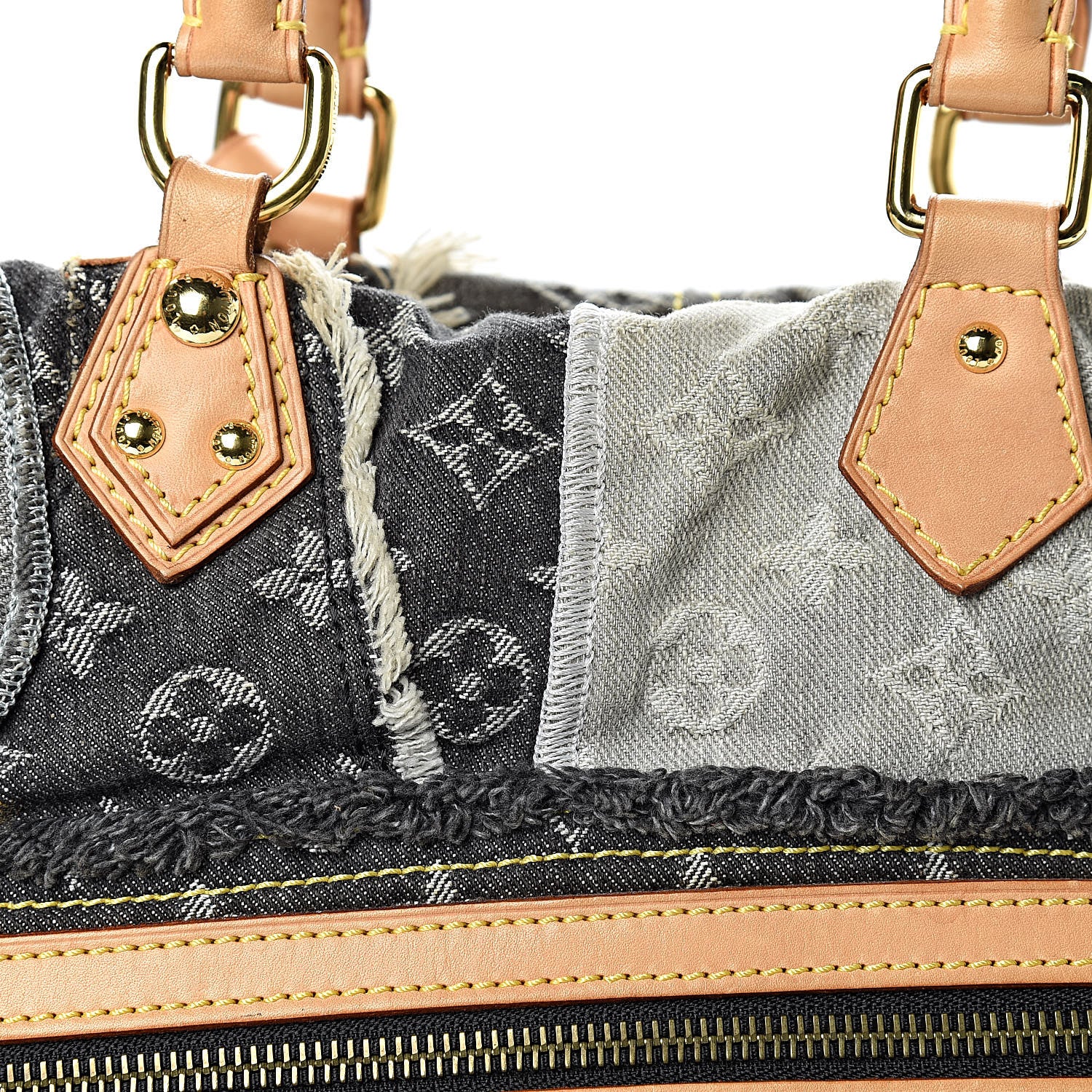 Louis Vuitton Denim Patchwork Bowly Black 7 of 10