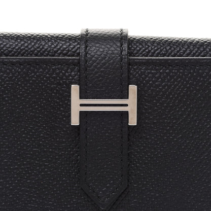 Hermes Epsom Tri-Fold Bearn Wallet Black 7 of 8